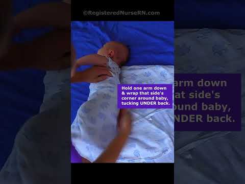 Swaddle a Newborn Baby:  Tutorial in 50 Seconds #shorts