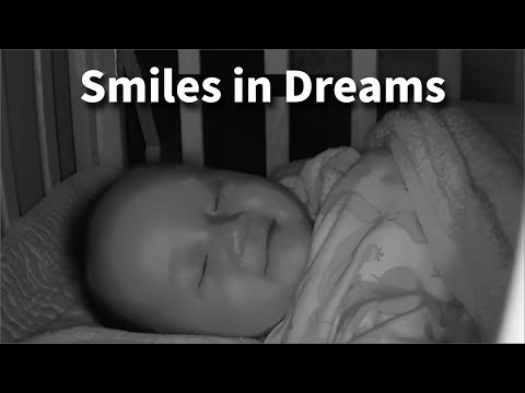 baby sleeping time-lapse: from awake to REM (smiles in dreams)