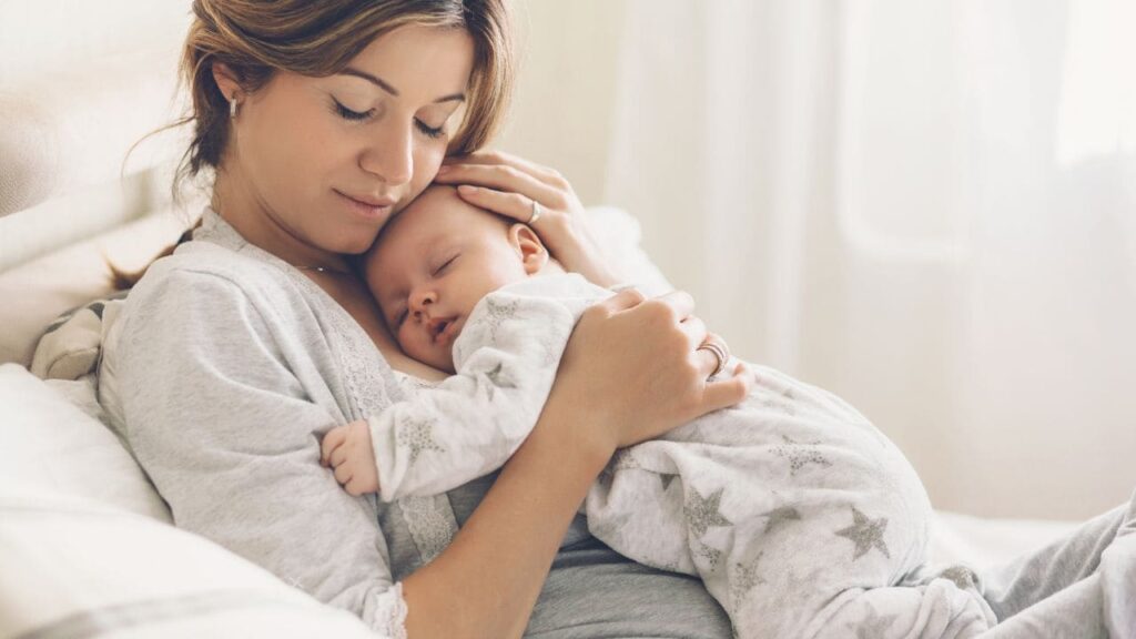 Baby Aggressively Rubbing Face Into Shoulder 3