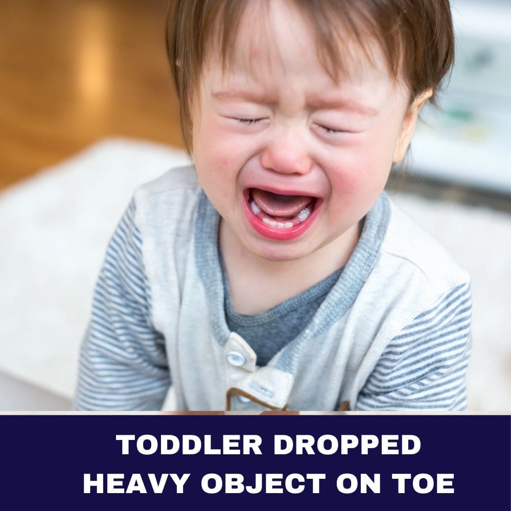 Toddler Dropped Heavy Object on Toe 2